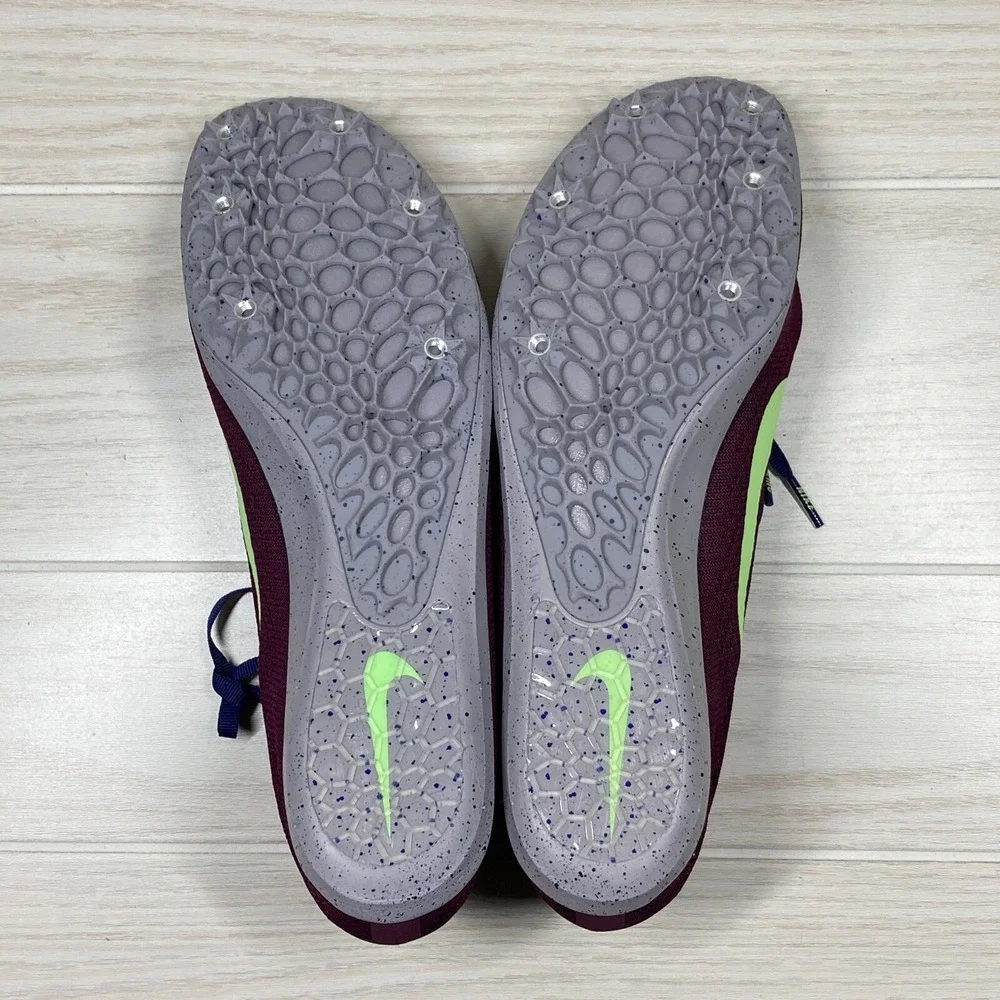 Nike Zoom Victory 3 Track‎ Spikes Bordeaux Volt Men's Size 13 835997-600